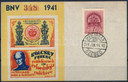 O 1941/6bb Kölcsey Ferenc II. Pecsételt Emlékív (10.000) - Otros & Sin Clasificación