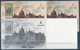 ** 1996/11 Millecentenárium 4 Db-os Emlékív Garnitúra Azonos Sorszámmal (35.000) / Souvenir Sheet Collection With 4 Vari - Other & Unclassified