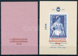 ** 1998/26 Népviselet Ajándék Emlékív Felülnyomattal + A Felülnyomás Próbanyomata (10.000) - Otros & Sin Clasificación