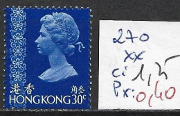 HONG KONG 270 ** Côte 1.25 € - Unused Stamps