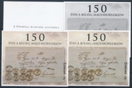 ** 2000/8 150 éves A Bélyeg Magyarországon 4 Db-os Emlékív Garnitúra Azonos Sorszámmal - Autres & Non Classés