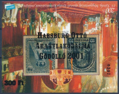 ** 2001 Habsburg Ottó Aranylakodalma Gödöllő Emlékív Fordított Felülnyomattal - Other & Unclassified