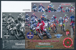 ** 2023 2. Különleges Technikai Sportok - Motokrossz (Terepmotorozás) 4 Db-os Emlékív Garnitúra Azonos No. 00023, Közte  - Altri & Non Classificati