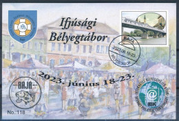 ** 2023 Ifjúsági Bélyegtábor, Baja Ajándék Emlékív - Altri & Non Classificati