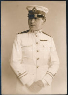 Cca 1940 Kertész Dezső Amerikai Hajóskapitány / US Marine Captain Fotó 15x11 Cm Háta Sérült - Other & Unclassified