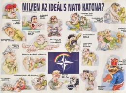 "Milyen Az Ideális NATO Katona? Zsoldos Péter Rajzai", Karikatúra Poszter, Feltekerve, Kisebb Lapszéli Sérülésekkel, 40x - Autres & Non Classés