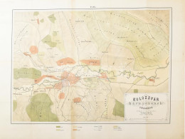 1870 Kolozsvár Környékének Térképe, Rajzolta: Tompa János, M. K. Államnyomda Buda, 59×76 Cm - Sonstige & Ohne Zuordnung