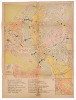 Cca 1910-1920 Kogutowicz: Budapest Kis Közlekedési Térképe A Legujabb Villamos Jelzésekkel. Bp., Magyar Földrajzi Intéze - Autres & Non Classés