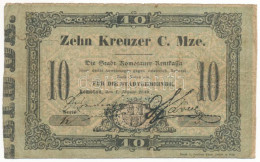 Ausztria / Komotau 1849. 10kr T:VG Austria / Komotau 1849. 10 Kreuzer C:VG - Sin Clasificación