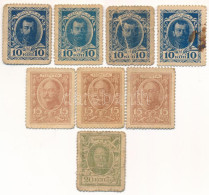 Orosz Birodalom ~1915-1917. 10k (4x) + 15k (3x) + 20k Bélyegpénzek T:XF-VG Közte Folt, Szakadás, Kis Anyaghiány Russian  - Unclassified