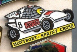 T33 Pin's MONTFORT SUR MEU Sprint Cross Rallye Bretagne Ille Et Vilaine Pub AVIS Rent Car Location Achat Immédiat - Rallye