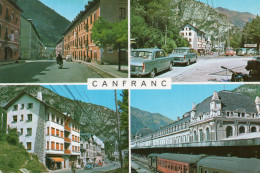 (ESPAGNE SPAIN) CANFRANC Aranones Gare Train Bahnhof Railway Voiture Auto 404 2cv Bus Car Scooter Vespa - Zaragoza