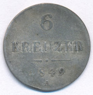 Ausztria 1849A 6kr Ag T:F Enyhén Hajlott Lemez Austria 1849A 6 Kreuzer Ag C:F Lightly Wavy Coin Krause KM#2200 - Unclassified
