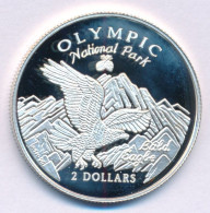 Cook-szigetek 1996. 2D Ag "Olympic Nemzeti Park" T:PP  Cook Islands 1996. 2 Dollars Ag "Olympic National Park" C:PP Krau - Non Classificati