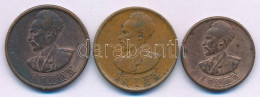 Etiópia 1936. 5s Sárgaréz "Hailé Szelasszié" + 10s Sárgaréz "Hailé Szelasszié" (2x) T:XF,VF Patina Ethiopia 1936. 5 Sant - Ohne Zuordnung