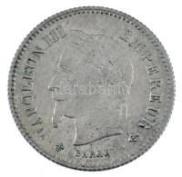 Franciaország / Második Császárság 1867A 20c Ag "III. Napóleon" (0,99g) T:AU France / Second Empire 1867A 20 Centimes Ag - Ohne Zuordnung