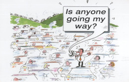 Wiltshire Car Congestion Tannoy Speaker Comic Traffic Jam Postcard - Sonstige & Ohne Zuordnung