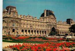 ALBERT MONIER PARIS Les Parterres Fleuris Du Square Du Carrousel Et Les Batiments Du Palais Du Louvre - Monier