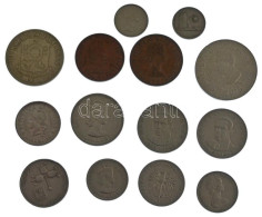 14db Vegyes Fémpénz Klf Országokból, Közte Fülöp-szigetek, Izrael, Lengyelország T:AU-VF 14pcs Of Mixed Coins From Diff  - Unclassified