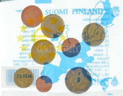 Finnország 1999. 1c-2E (8xklf) Forgalmi Sor Bontatlan Pénzverdei Fóüliacsomagban T:UNC Finland 1999. 1 Cent - 2 Euro (8x - Zonder Classificatie