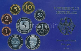 NSZK 1989F 1pf-5M (9xklf) Forgalmi Sor Műanyag Dísztokban T:PP FRG 1989F 1 Pfennig - 5 Mark (9xdiff) Coin Set In Plastic - Sin Clasificación