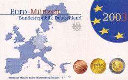 Németország 2003F 1c-2E (8xklf) Forgalmi Szett Műanyag és Papírtokban T:PP Kis Patina Germany 2003F 1 Cent - 2 Euro (8xd - Unclassified