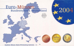 Németország 2004G 1c-2E (8xklf) Forgalmi Szett Műanyag és Papírtokban T:PP Germany 2004G 1 Cent - 2 Euro (8xdiff) Coin S - Unclassified