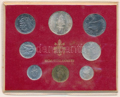 Vatikán 1977. 1L-500L (8xklf) Forgalmi Sor Tokban T:UNC Patina Vatican 1977. 1 Lira - 500 Lire (8xdiff) Coin Set In Case - Unclassified