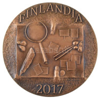 Finnország 2017. "Európai Bélyegkiállítás Finnország / Suomi Finnország 1917-2017" Bronz Emlékérem Angol Nyelvű Leírássa - Unclassified