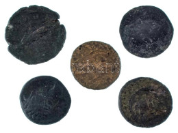 Római Birodalom 5db-os Bronz érmetétel, Benne As és Dupondius T:F,VG Roman Empire 5pcs Bronze Coin Lot, Within As And Du - Non Classés