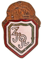 ~1930-1940. "Z.I.O.L.I. (Zrínyi Ilona Országos Leány Iskola?)" Zománcozott Bronz Iskolajelvény (34x24mm) T:XF Patina - Unclassified