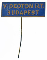 ~1990. "Videoton R.t. - Budapest" Festett Jelvény (13x37mm) T:AU - Non Classés