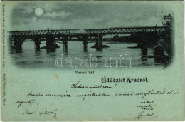 * T2/T3 1908 Arad, Vasúti Híd. Honisch Udvari Fényképész Felvételei Után / Railway Bridge (fl) - Unclassified