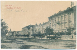 * T2/T3 1908 Arad, Andrássy Tér, Lóvasút. (W.L. ?) 917. / Square, Horse-drawn Tram (EK) - Unclassified