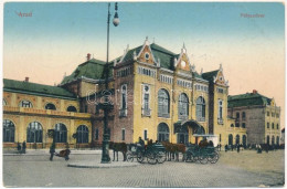 T2/T3 1916 Arad, Pályaudvar, Vasútállomás. Kerpel Izsó Kiadása / Railway Station + "Kriegslazarett Abt. XI. A.K." (EK) - Non Classificati