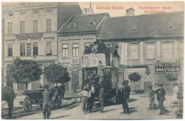 T3 1908 Arad, Szabadság Tér, Emeletes Autóbusz Utasokkal Tele Neumann M. Reklámjával, Igaz Sándor óra és ékszer üzlete,  - Non Classés