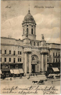 T2/T3 1905 Arad, Minorita Templom, Utca, Turul Cipőgyár Rt. Főraktára, Scherhag H. Fia üzlete. Kerpel Izsó Kiadása / Chu - Ohne Zuordnung