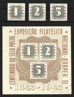 Brésil - Centenaire Du Timbre Postal - Exposition Philatélique Brapex II - Blocks & Sheetlets