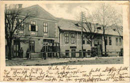 T2/T3 1904 Buziás, Mikosovits Háza A Fő Utcában. Nosek Gusztáv Kiadása / Main Street, Shop (EK) - Unclassified