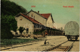 T2 1909 Dés, Dej; Vasútállomás. Gálócsi Samu Kiadása / Railway Station - Sin Clasificación