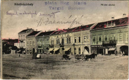 T2/T3 1925 Kézdivásárhely, Targu Secuiesc; Fő Tér, Bartha Gyula, Dávid J., Dávid Antal üzlete. Jancsó Ernőné Kiadása / M - Unclassified