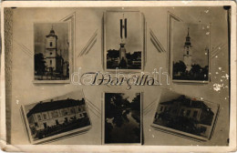 * T3 1944 Margitta, Marghita; Templomok, Országzászló / Churches, Hungarian Flag (Rb) - Unclassified