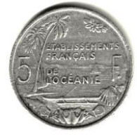 FRANCE / ETABLISSEMENTS FRANCAIS DE L'OCEANIE / 5 FRANCS / 1952 / ALU / 3.64 G - Altri & Non Classificati