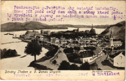 T2/T3 1921 Dévény, Theben A. D. Donau, Devín (Pozsony, Bratislava); Látkép / General View (EK) - Zonder Classificatie