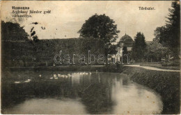 T3 1915 Homonna, Homenau, Humenné; Andrássy Sándor Gróf Várkastélya, Tó. Hossza Gyula Kiadása / Castle, Lake (Rb) - Unclassified