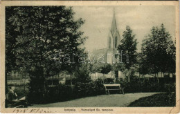 T3 1918 Ipolyság, Sahy; Városliget, Evangélikus Templom. Polgár J. Kiadása / Park, Lutheran Church (EK) - Non Classés