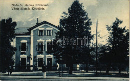 T2/T3 1929 Köbölkút, Gbelce; Vasútállomás. Visinger Dávid Fia Kiadása / Nádrazní Stanica / Bahnhof / Railway Station (fl - Ohne Zuordnung