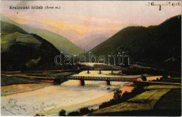 T2/T3 1906 Kralován, Kralovany; Králováni Völgy Árva Megyében, Vág Hidak. Sochán P. Kiadása / Váh River Bridges, Valley  - Non Classés