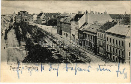 T2 1905 Pozsony, Pressburg, Bratislava; Kossuth Lajos Tér. Gelber's Ansichtskartenausstellung / Square - Unclassified