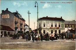 T2 1917 Pöstyén, Piestany; Deák Ferenc Utca, Metropole Szálló, Piac, Pilseni Sörcsarnok. Lampl Gyula Kiadása / Street, H - Unclassified